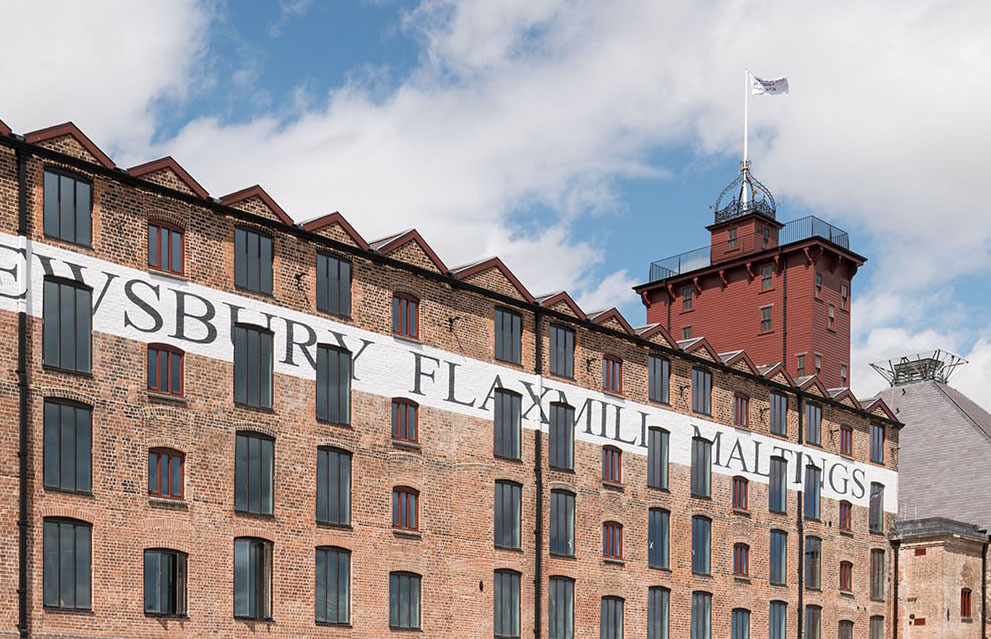 A view of the Main Mill and Kiln at Shrewsbury Flaxmill Maltings.